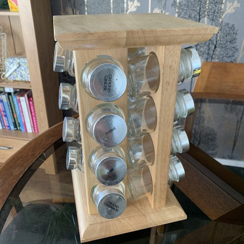 Vintage wooden spice rack - wooden,