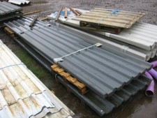 SLATE BLUE BOX PROFILE METAL ROOFING SHEETS 16FT X 1 METRE WIDE COVER