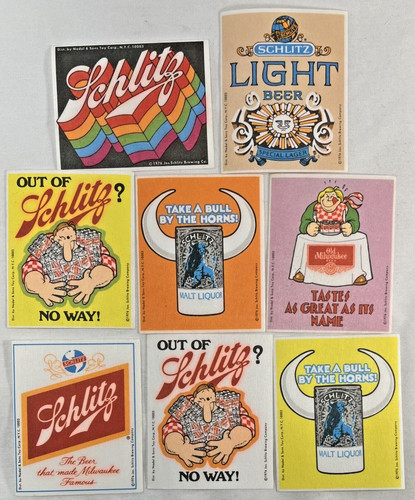 1976 schlitz beer iron - beer, iron-on