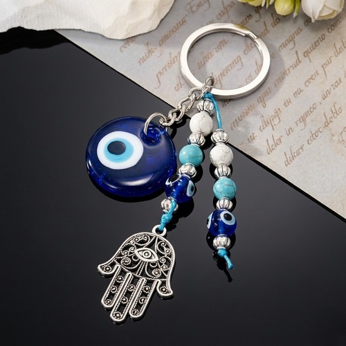 Evil eye keychain glass lucky - glass,