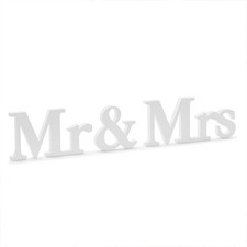 Mr & Mrs White Wooden Letters