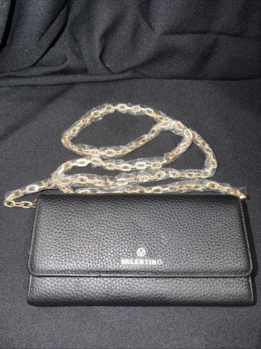 Valentino black pebbled chain - pebbled,