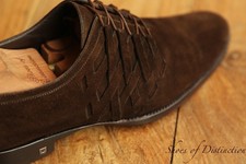 Louis Vuitton Brown suede Woven Effect Oxford Shoes UK 7.5 US 8.5 EU 41.5