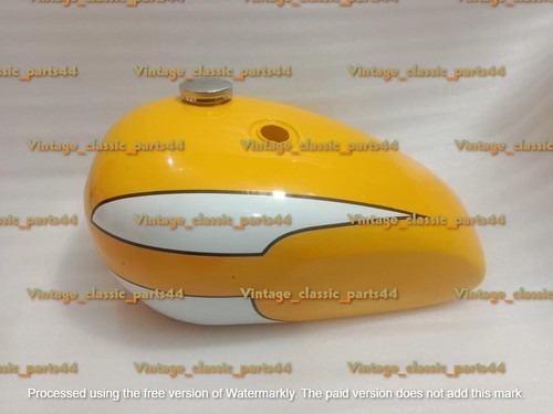 Triumph t140 yellow and white - yellow,