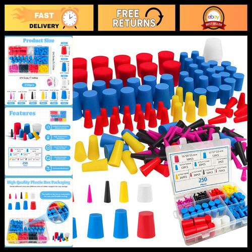 250 pcs silicone rubber plugs - 250,