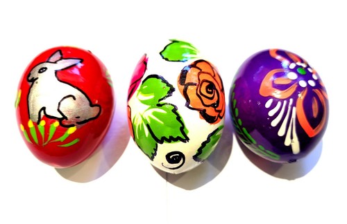 Wooden easter eggs - 3,