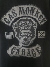 Gas Monkey Garage Men's T Shirt Black Cotton Monkey