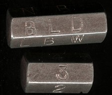 Owzat / Howzat / Owzthat -style home-made metal pencil cricket dice vintage