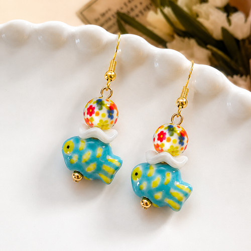 Handmade colourful fish drop - fish,