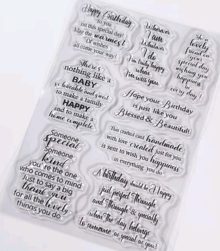 Clear stamps sentiments - clear,