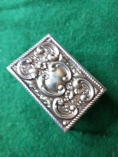 Hallmarked Silver "Large" Match Box Holder ~ Sheffield 1903 ~ 35g