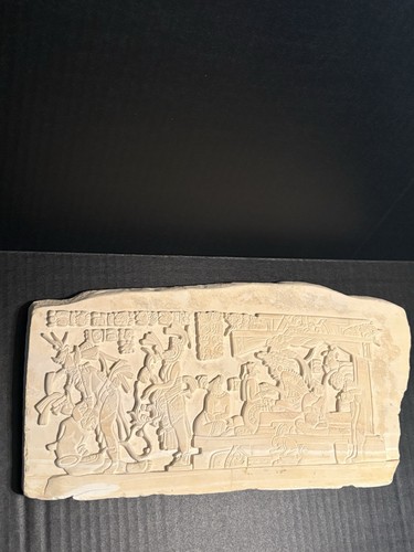 Vintage carved limestone mayan - vintage,
