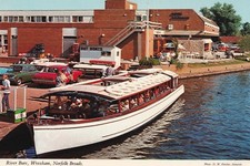 Vintage John Hinde Postcard - Boat, River Bure, Wroxham, Norfolk Broads
