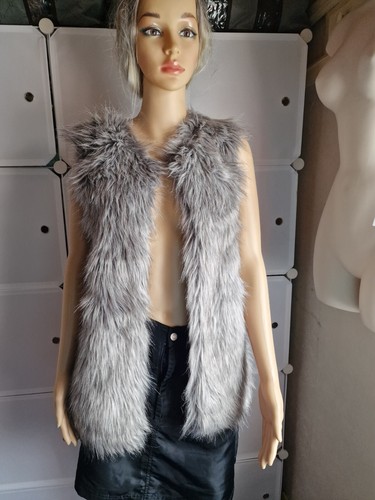Women fur vest - vest, size