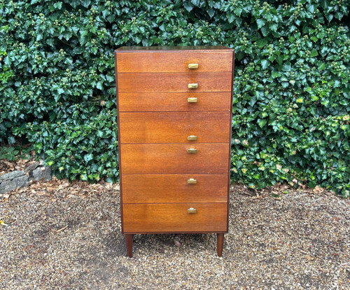 Mid century walnut chest - mid, of