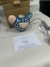 Oliver Bonas Blue Ovie Bird Ceramic Desk Table Next Lamp Base