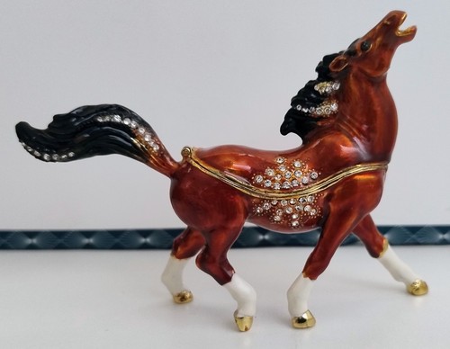 Horse metal trinket - horse, box