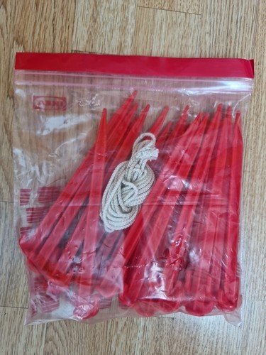 Red plastic tent or - 20,