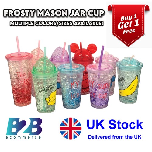 Frosty mason jar cup with - frosty,