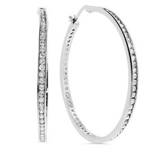 2.25" Large Diamonique CZ Hoop