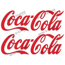 Coca Cola x 2 Text sticker car