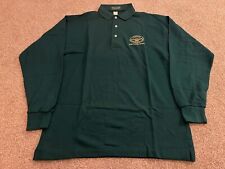 Jaguar Car Enthusiasts Club East Sussex Green Long Sleeved Polo Shirt Size M