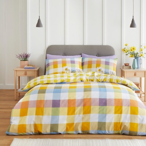 Check reversible duvet quilt - duvet,