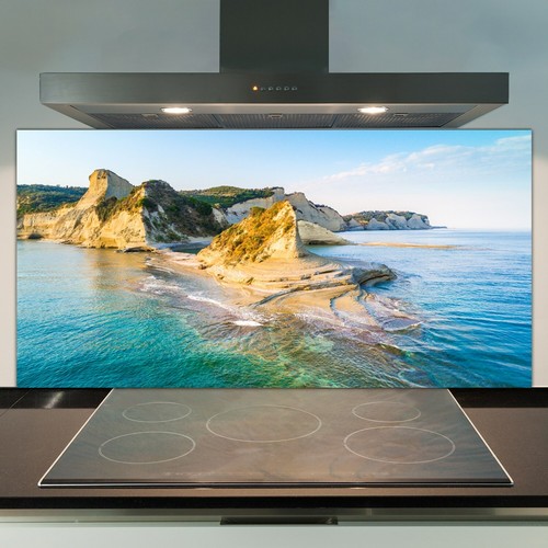 Glass kitchen splashback - glass,