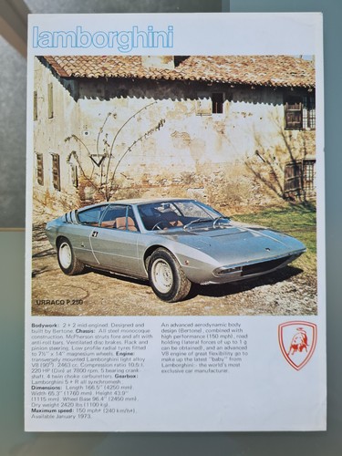 1972 lamborghini sales - lamborghini, uk