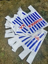 10 X Retro TESCO plastic bags. Never Used - Perfect Condition.