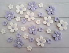 (10) 30 x Purple, White Edible