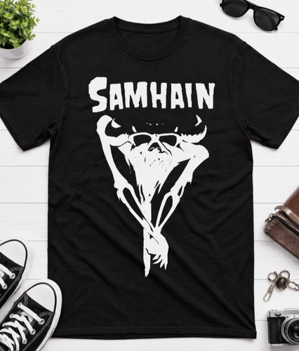 Samhain band skull shirt - samhain,