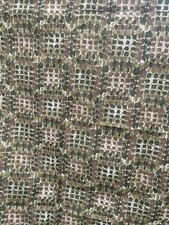 Vintage Camouflage Organic Print Lightly Waxed Cotton Fabric  1960’s /3.8metres 