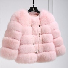 UK Women's Faux Fur Crew Neck