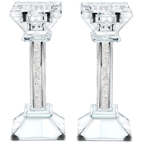 Crystal candle holders - candle, of