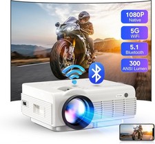 High Lumen 1080P 4K Projector HD 5G WiFi Bluetooth HDMI USB Office Home Theater