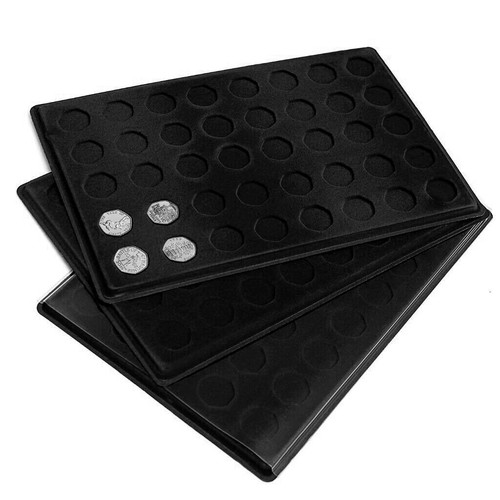 50p coins tray clear cover - clear, 40