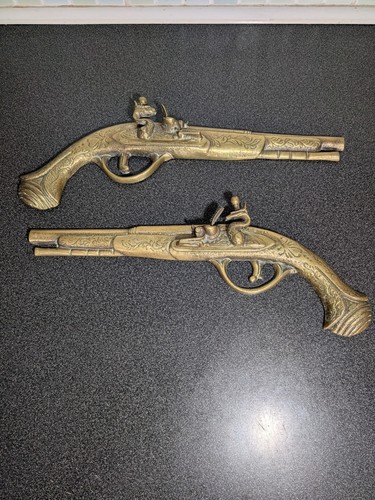 Lovely old pair brass - pair,
