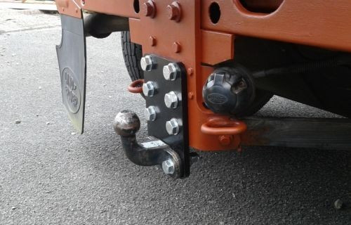 Defender hole black tow bar - defender,