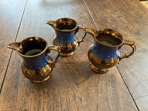 Lustre ware jugs three - lustre,