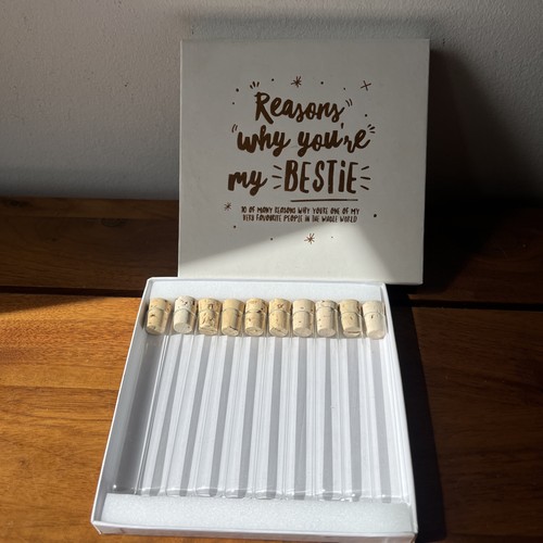 Clear glass tubes with cork - 10,