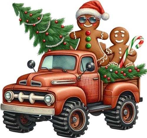 Christmas monster truck - monster,