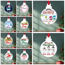 Custom Name Christmas Bauble Personalised Acrylic Xmas Tree Ornament Decoration