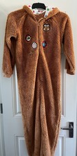 Children In Need Pudsey  One Piece Fleecy Bodysuit jumpsuit age 13-14