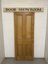 Reclaimed Vintage Old Victorian Pine Internal 4 panel Door 1996 Or 1988 x 803mm