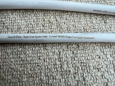 Fisual S-Flex Studio Grade White Speaker Cable 2 x 4mm 2m long heavy cable 