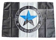 NEWCASTLE UTD ONE CITY ONE CLUB ONE LOVE FLAG 3x2FT TOON ARMY FREE UK 48HR POST
