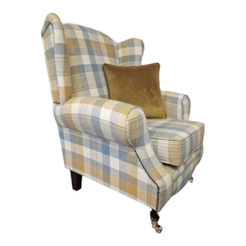 Wing back queen anne chair - ,