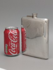 Antique Large Hip Flask Silver