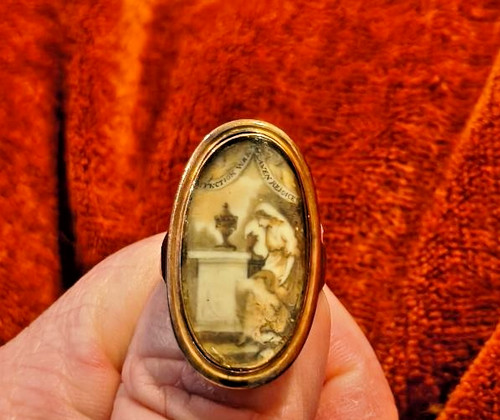 Rare georgian gold navette - rare,